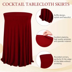 bar heigh floding tables cloth with skirt 1712315824 Bar Height Table Skirt / Table Cloth