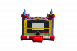 Bounce House Castle -Blue Yellow Purple