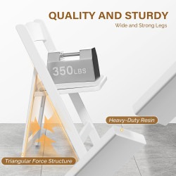 4 1758302784 Chair - White - Padding Seat - 350 lb Capacity